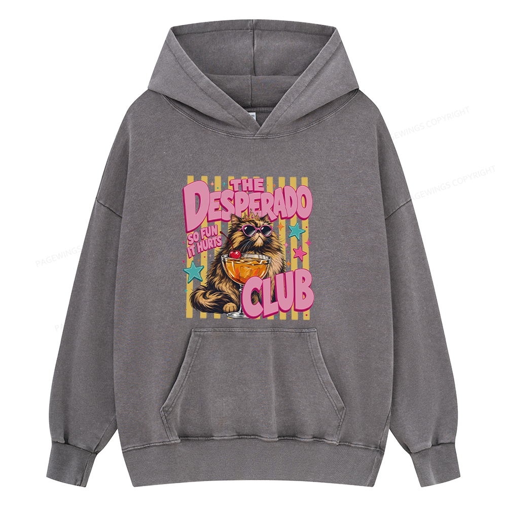 Pagewings Desperado Club15996 Book Unisex Washed Hoodie