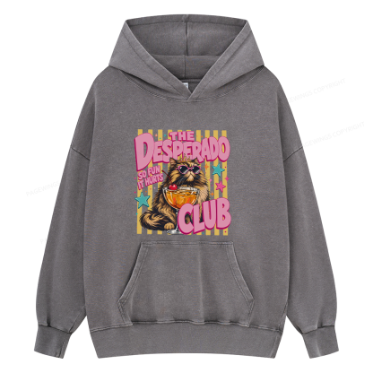 Pagewings Desperado Club15996 Book Unisex Washed Hoodie