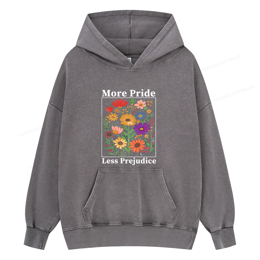 Pagewings More Pride Less Prejudice15752 Book Unisex Washed Hoodie
