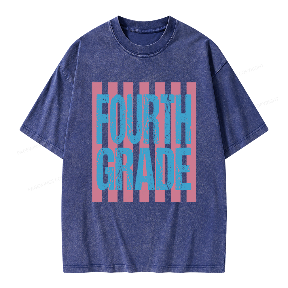 Pagewings Personalized First Day Of School Unisex Washed T-shirt
