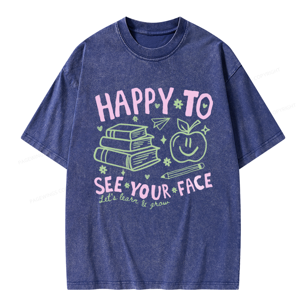 Pagewings Back to School Unisex Washed T-shirt
