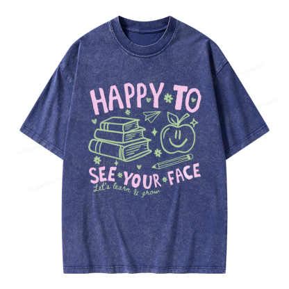 Pagewings Back to School Unisex Washed T-shirt
