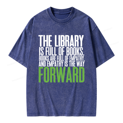 Pagewings Books Are Full of Empathy Unisex Washed T-shirt