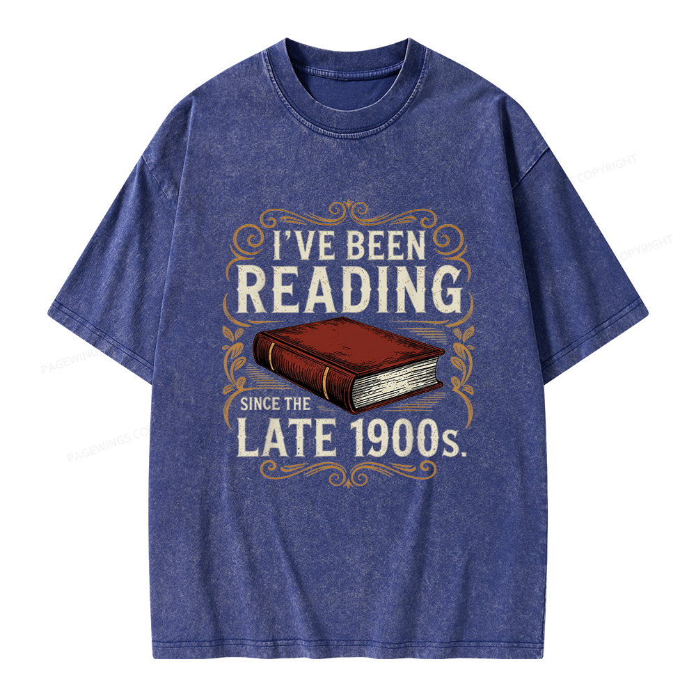 Pagewings Reading Since the Late 1900s Unisex Washed T-shirt
