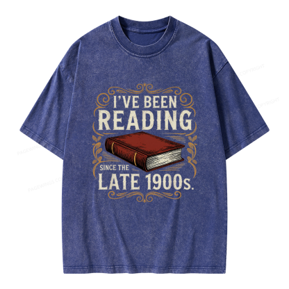 Pagewings Reading Since the Late 1900s Unisex Washed T-shirt