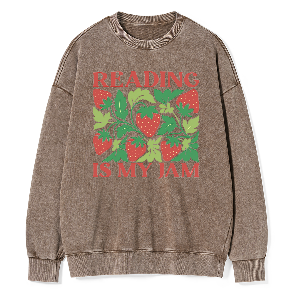 Pagewings Reading Is My Jam15972 Read Unisex Washed Sweatshirt