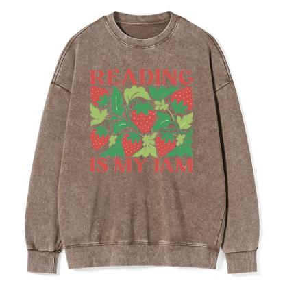 Pagewings Reading Is My Jam15972 Read Unisex Washed Sweatshirt