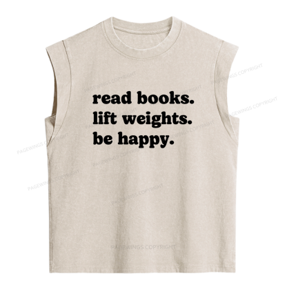 Pagewings Book Lover Gym Women's Washed Tank Top