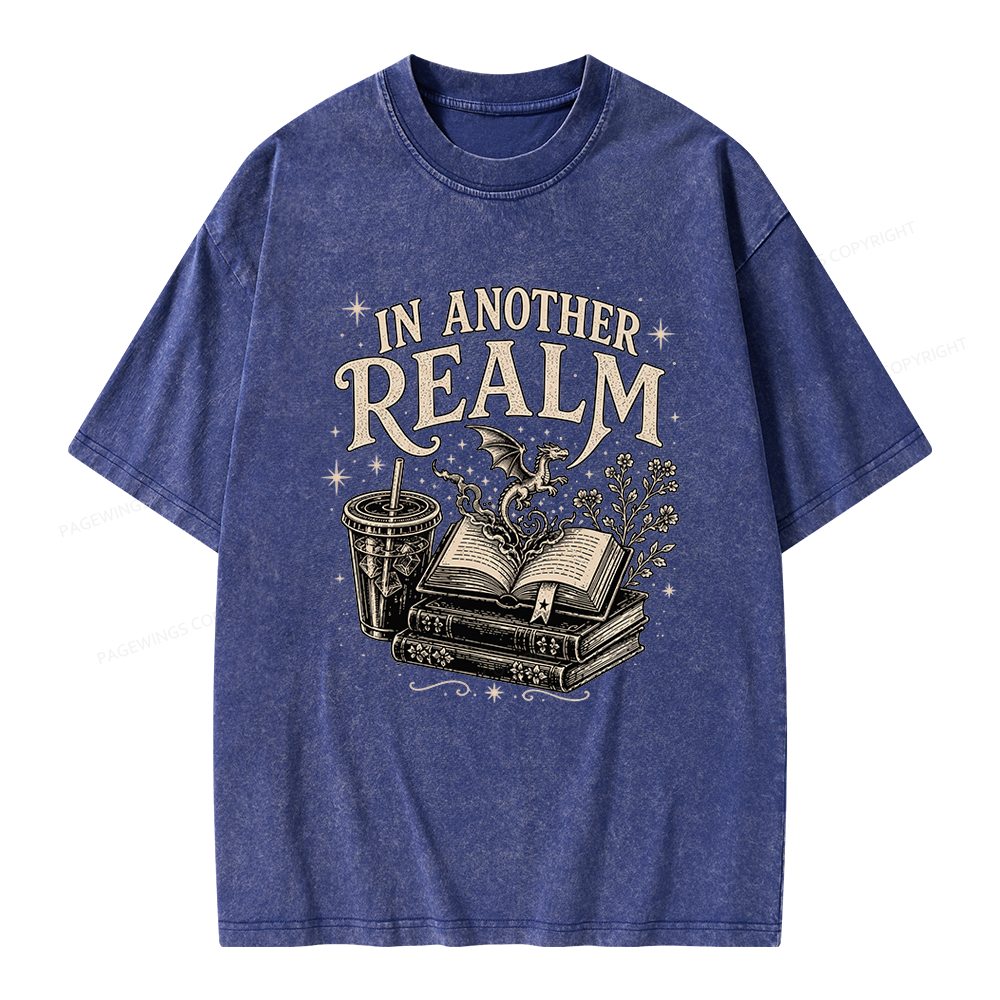 Pagewings Fantasy Reader Unisex Washed T-shirt