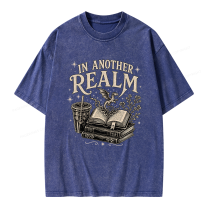 Pagewings Fantasy Reader Unisex Washed T-shirt