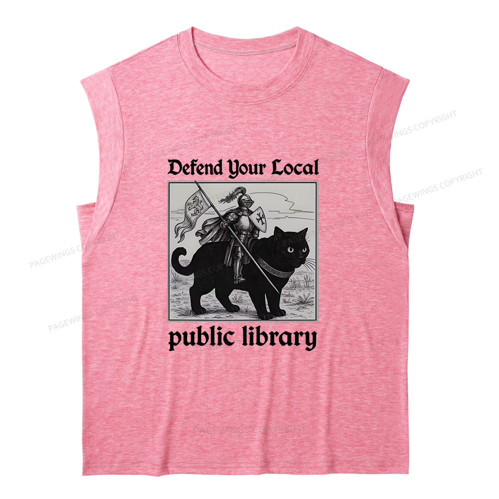 Pagewings Defend Your Local public library12628 Bookish Women's Heather Tank Top