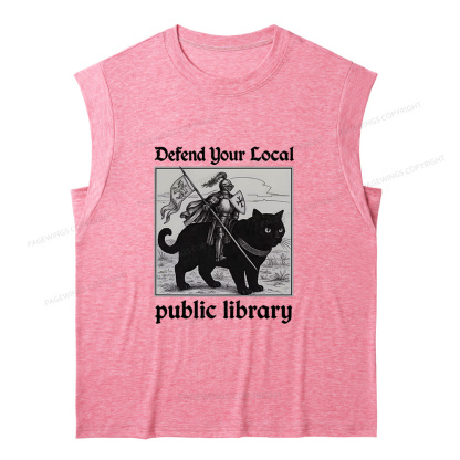 Pagewings Defend Your Local public library12628 Bookish Women's Heather Tank Top