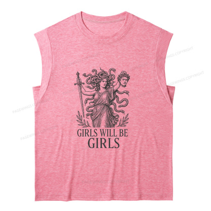 Pagewings Girls Will Be Girls15231 Bookish Women's Heather Tank Top