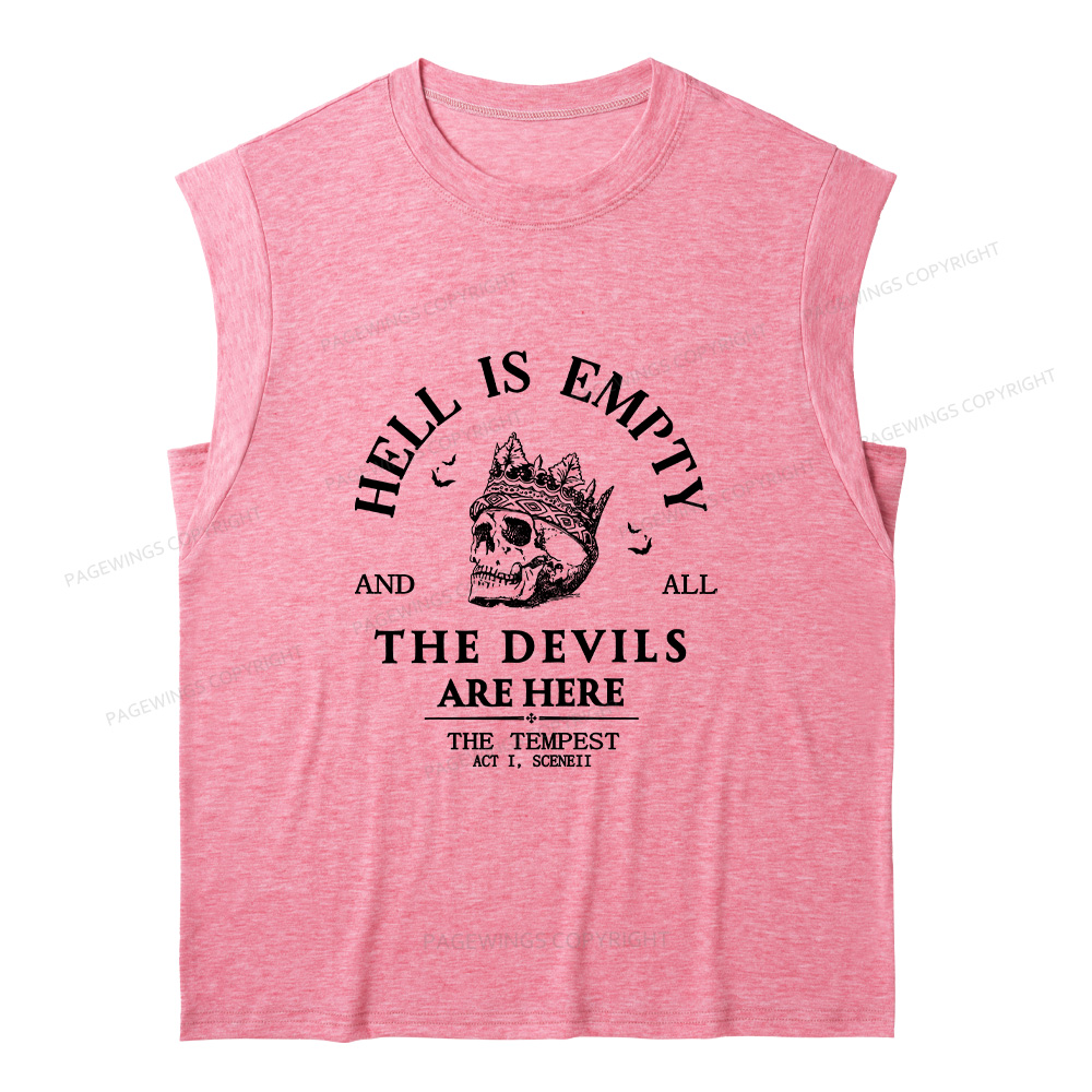 Pagewings Hell Is Empty And All The Devils Are Here12082 Bookish Women's Heather Tank Top