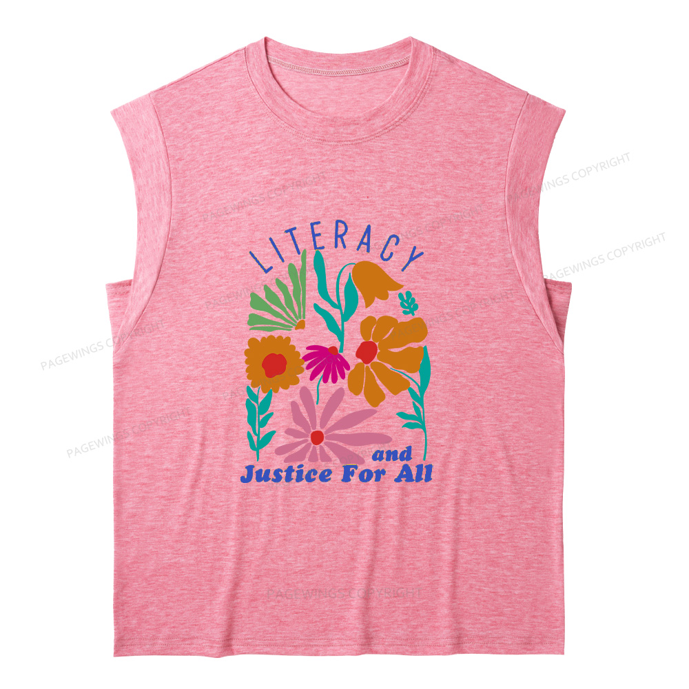 Pagewings Literacy And Justice 12225 Bookish Women's Heather Tank Top