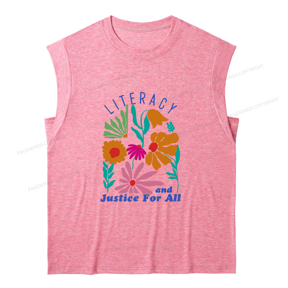 Pagewings Literacy And Justice 12225 Bookish Women's Heather Tank Top
