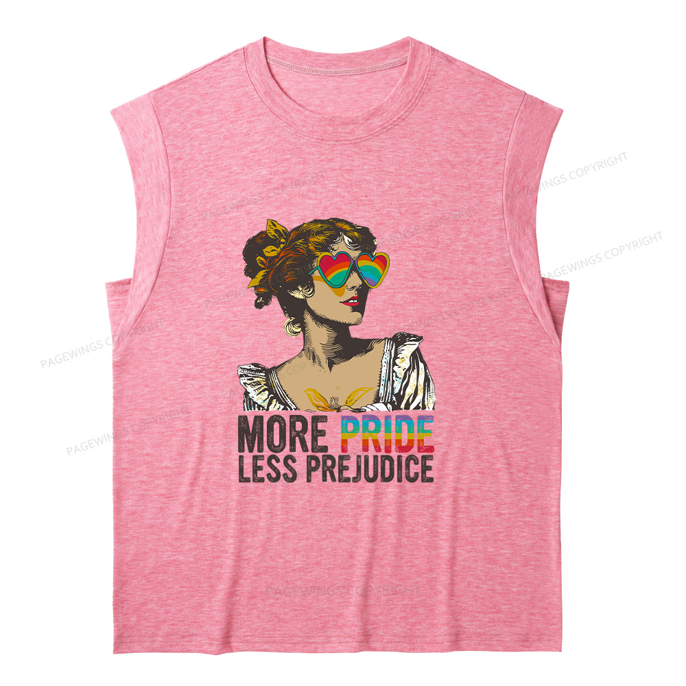Pagewings More Pride Less Prejudice11676 Bookish Women's Heather Tank Top