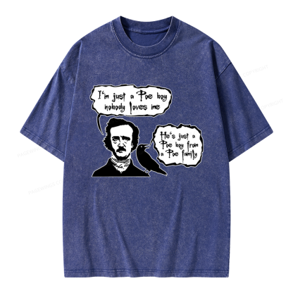 Pagewings I'm Just A Poe Boy Unisex Washed T-shirt