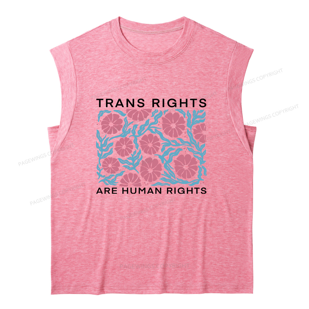 Pagewings Trans Rights Are Human Rights12081 Bookish Women's Heather Tank Top