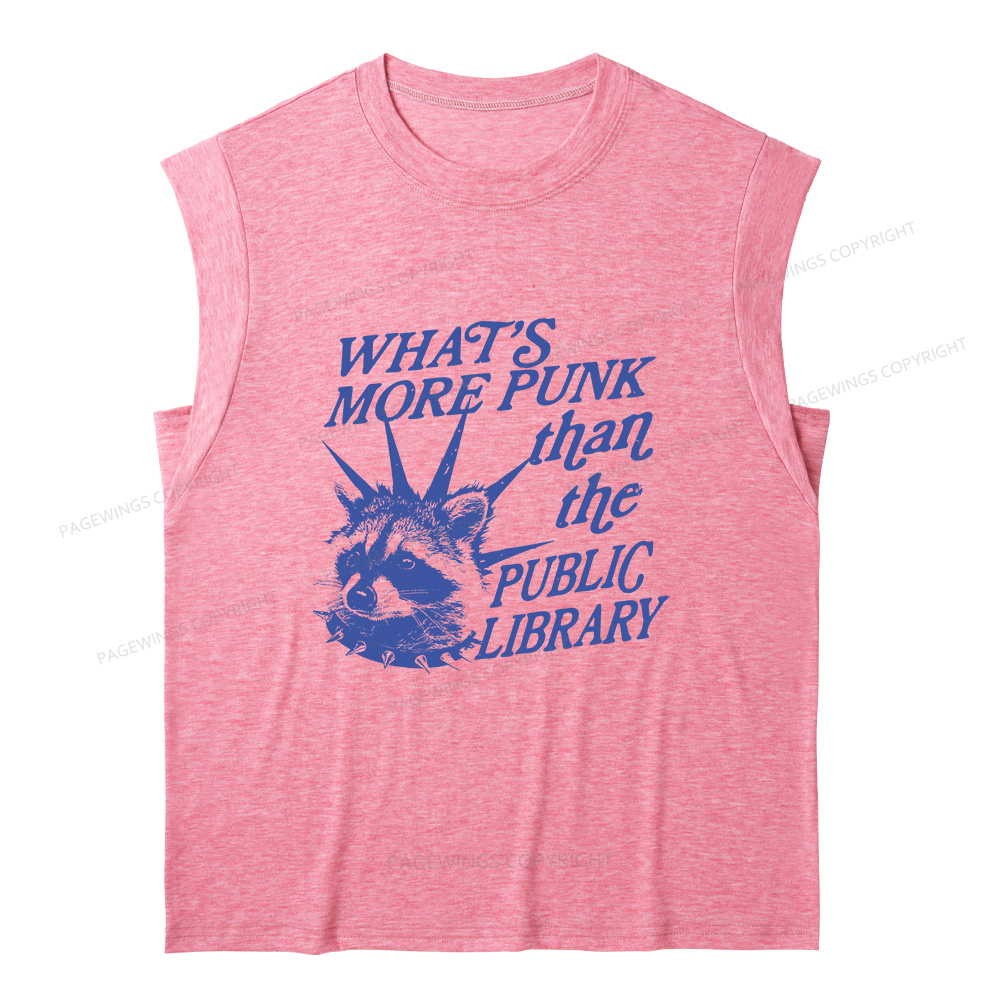 Pagewings What’s More Punk Than The Public Library Women's Heather Tank Top