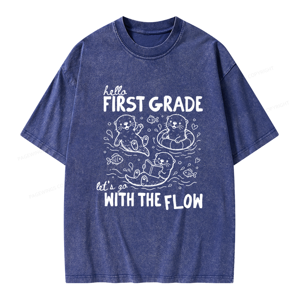 Pagewings Personalized Back to School Unisex Washed T-shirt