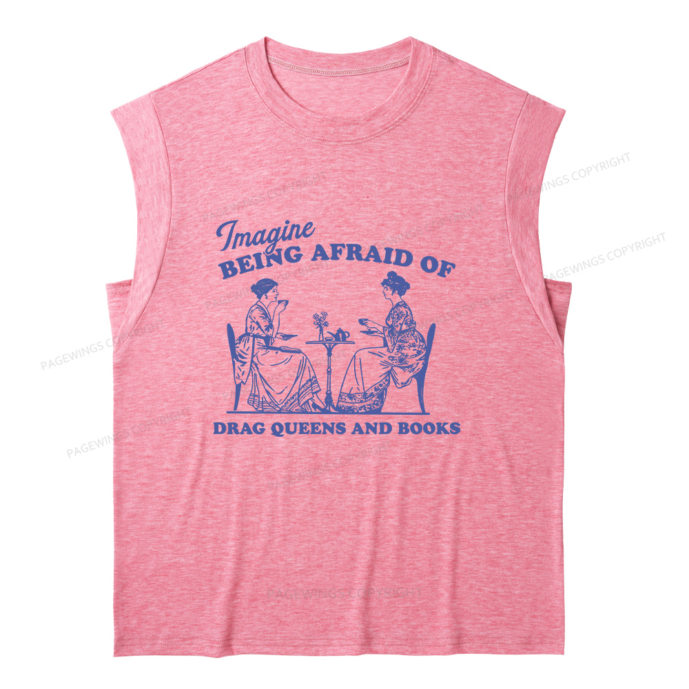 Pagewings Drag Queens 15261 Bookish Women's Heather Tank Top