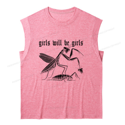 Pagewings Girls Will Be Girls 15526 Bookish Women's Heather Tank Top