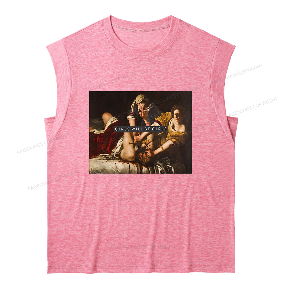 Pagewings Girls Will Be Girls 15600 Bookish Women's Heather Tank Top