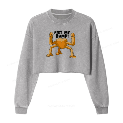 Pagewings Sci-Fi Novel Lover Washed Crop Sweatshirt