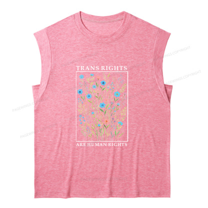 Pagewings Trans Rights Are Human Rights 15266 Bookish Women's Heather Tank Top