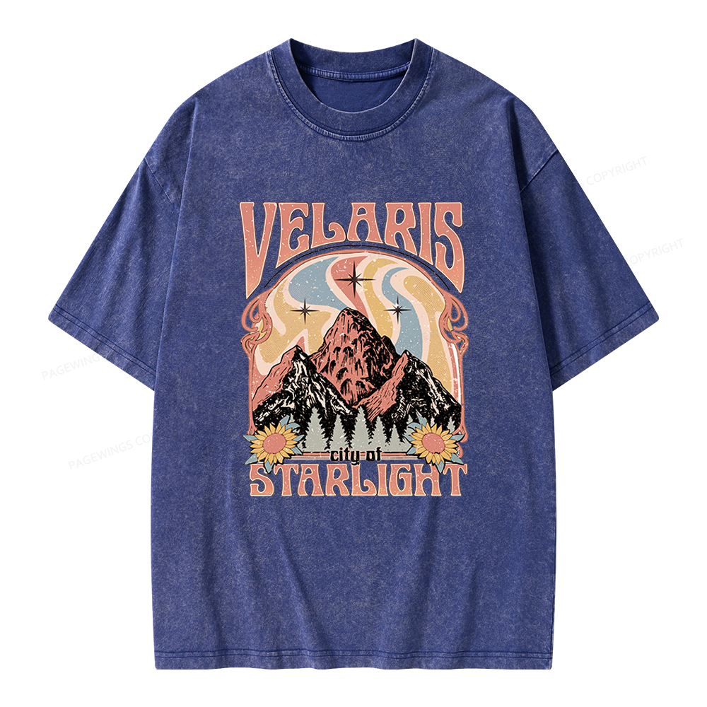 Pagewings Fantasy Bookish Unisex Washed T-shirt