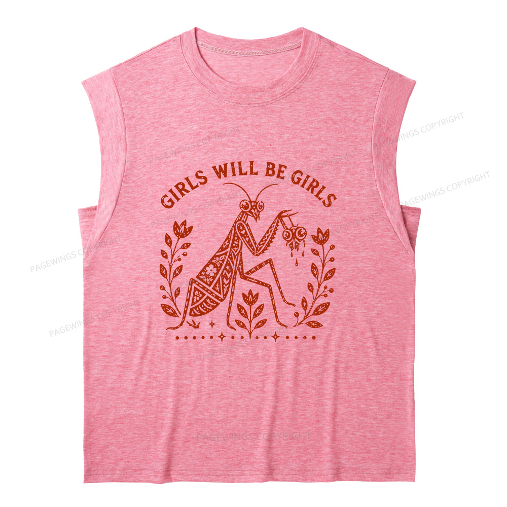 Pagewing Girls Will Be Girls16300 Bookish Women's Heather Tank Top