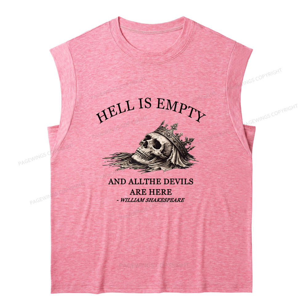 Pagewing Hell Is Empty And All The Devils Are Here16170 Bookish Women's Heather Tank Top