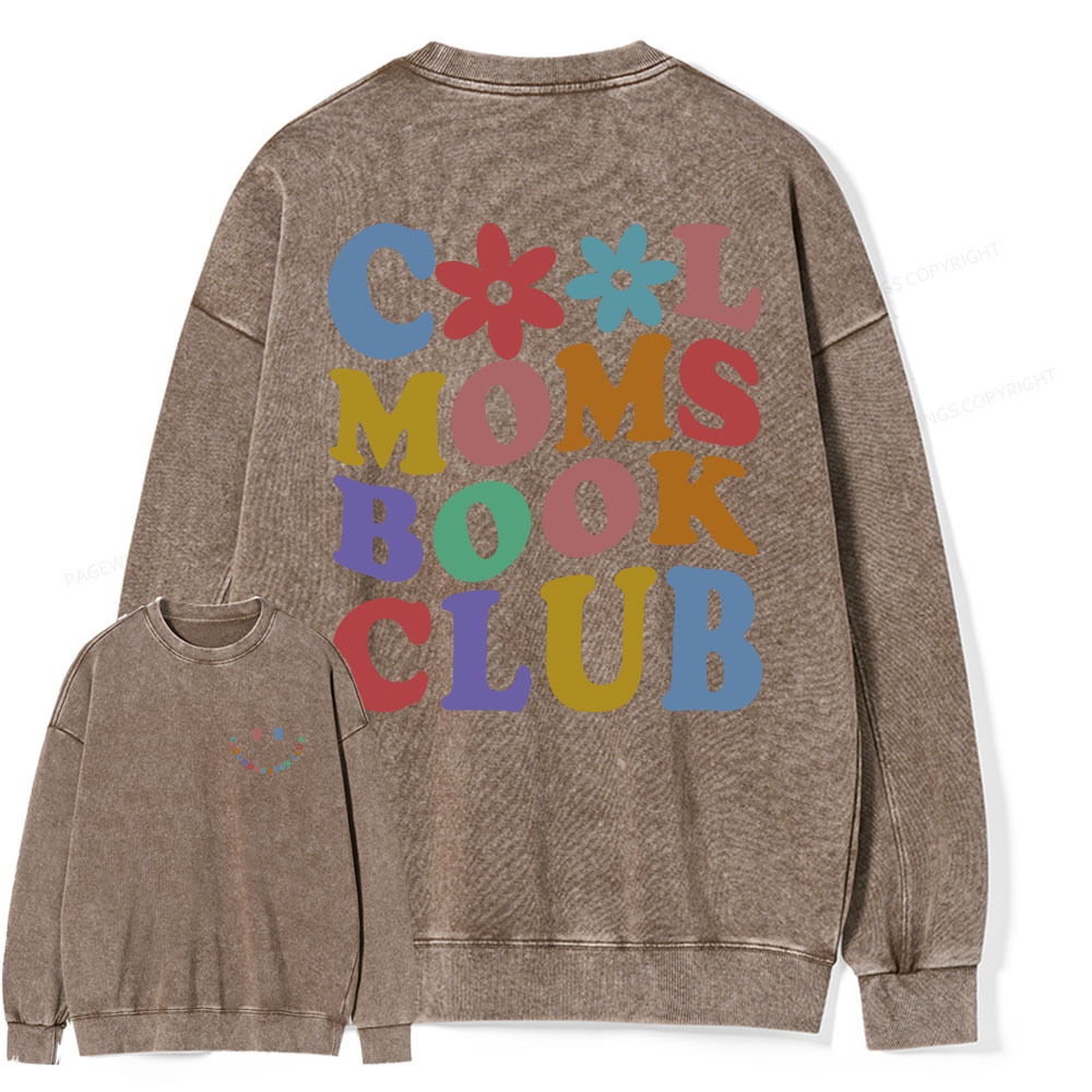 Pagewings Cool Aunts Books Clubs Unisex Washed Sweatshirt