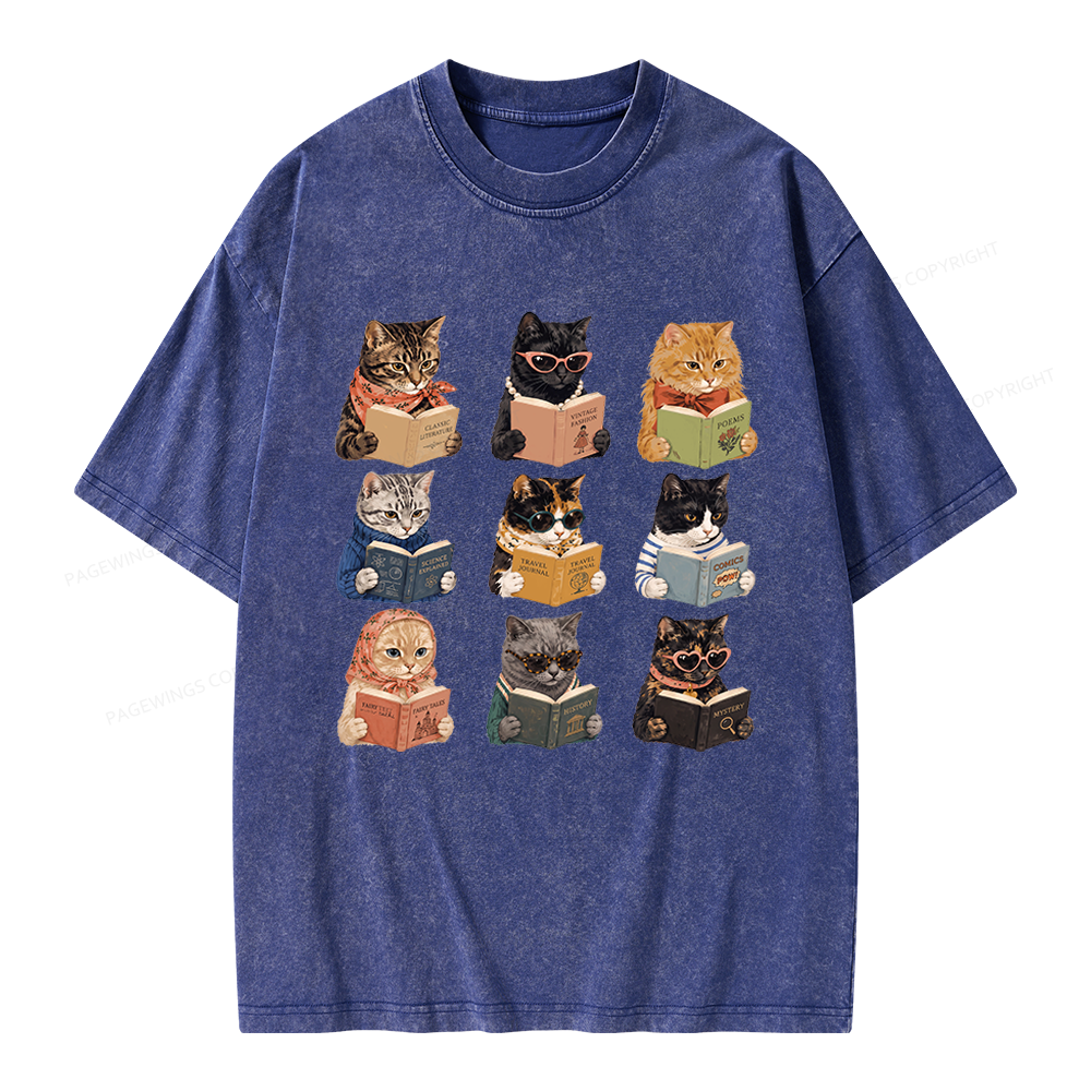 Pagewings Fashion Book Lover Unisex Washed T-shirt