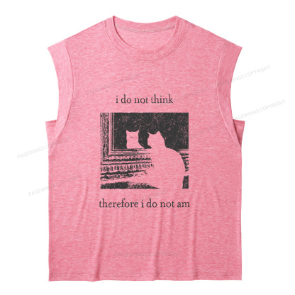 Pagewings I Do Not Think Therefore I Do Not Am13719 Bookish Women's Heather Tank Top