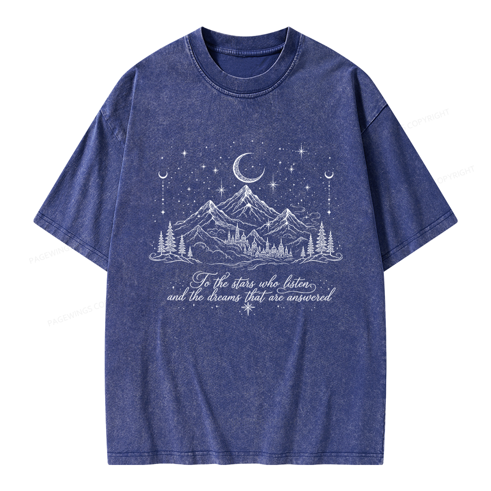 Pagewings Fantasy Bookish Unisex Washed T-shirt