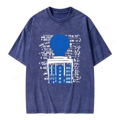 Pagewings Books Library Stamp Unisex Washed T-shirt