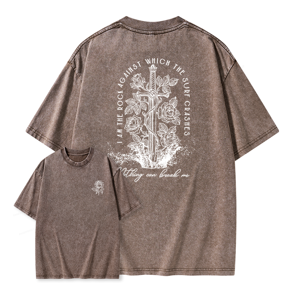 Pagewings Nesta I Am the Rock Unisex Washed T-shirt