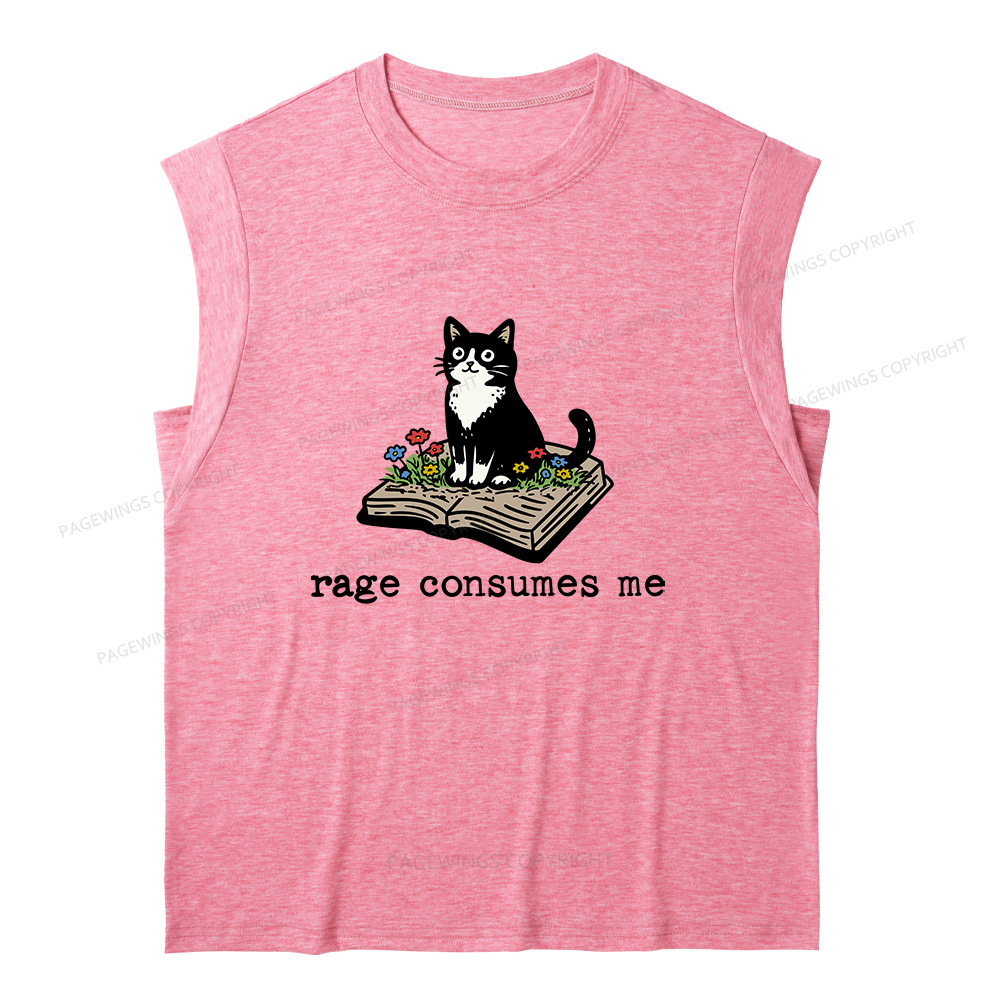 Pagewings Rage Consumes Me14671 Bookish Women's Heather Tank Top
