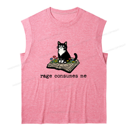 Pagewings Rage Consumes Me14671 Bookish Women's Heather Tank Top