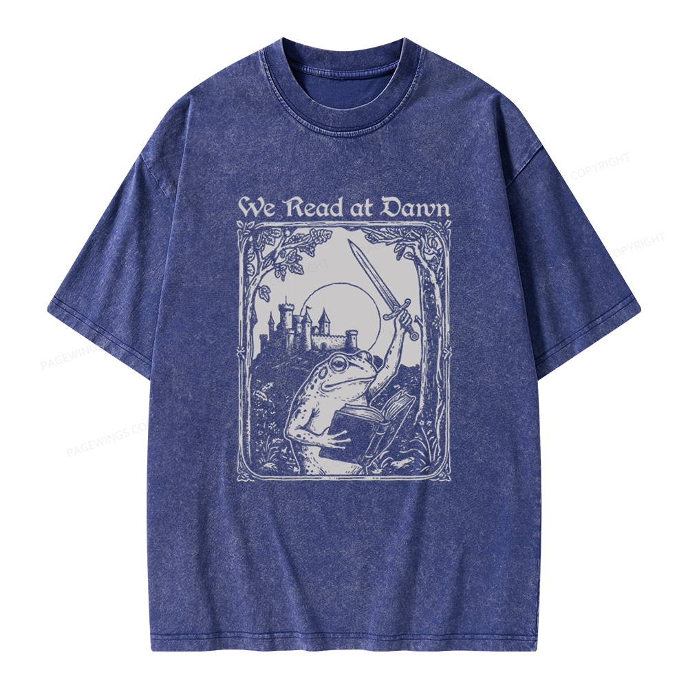 Pagewings We Read At Dawn Unisex Washed T-shirt