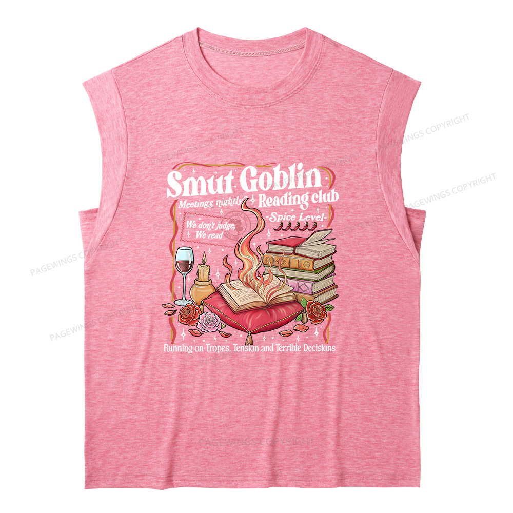 Pagewings Smut Goblin Dark Romance14651 Bookish Women's Heather Tank Top