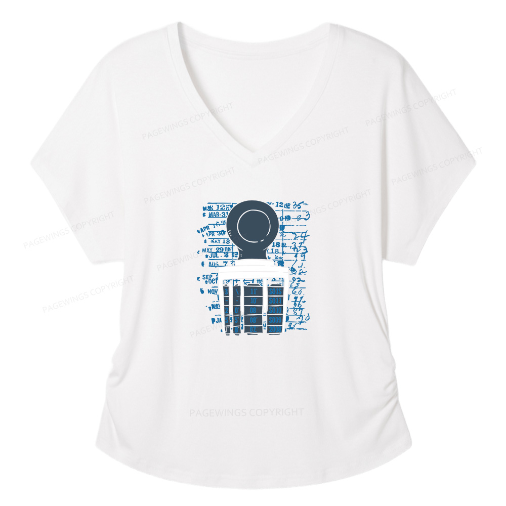 Pagewings Books Library Stamp16436 Soft Women's Modal V-neck T-shirt
