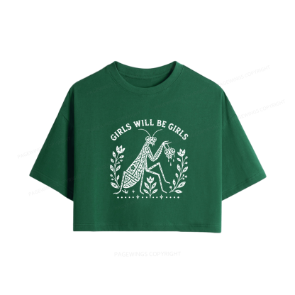 Pagewing Girls Will Be Girls16300 Book Women Crop Tops