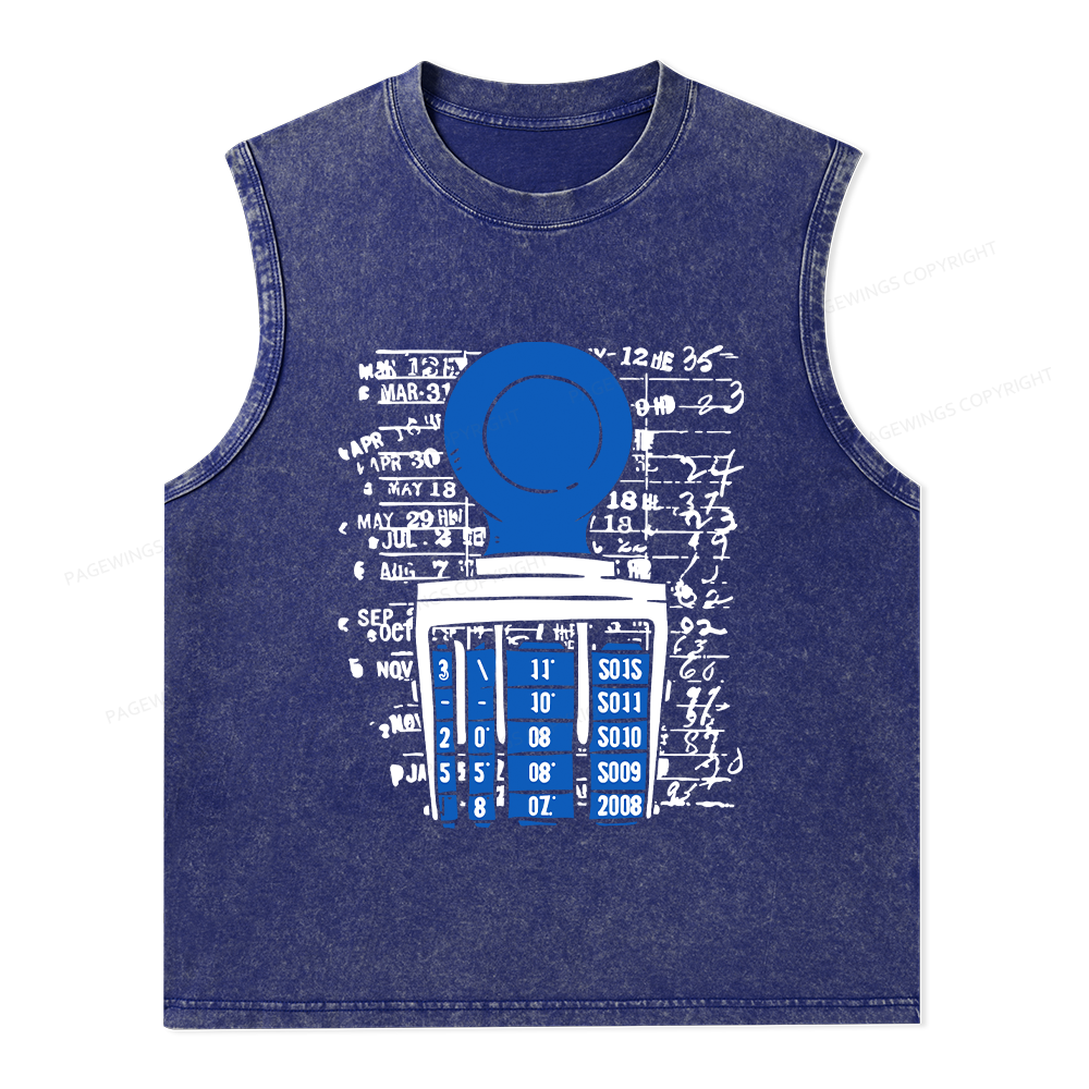 Pagewings Books Library Stamp16436 Bookish Unisex Washed Tank Top