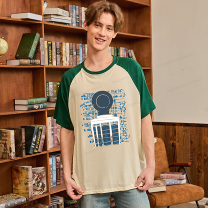 Pagewings Books Library Stamp Bookish Raglan T-shirt