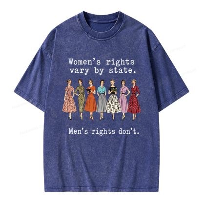 Pagewings Women's Rights Vary By State Unisex Washed T-shirt