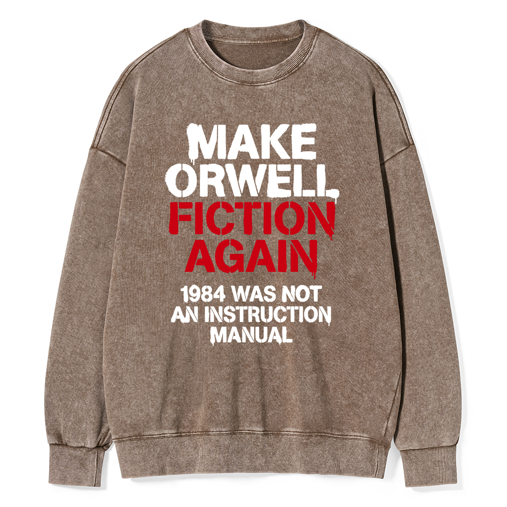 Pagewings Dystopian Book Lover Unisex Washed Sweatshirt
