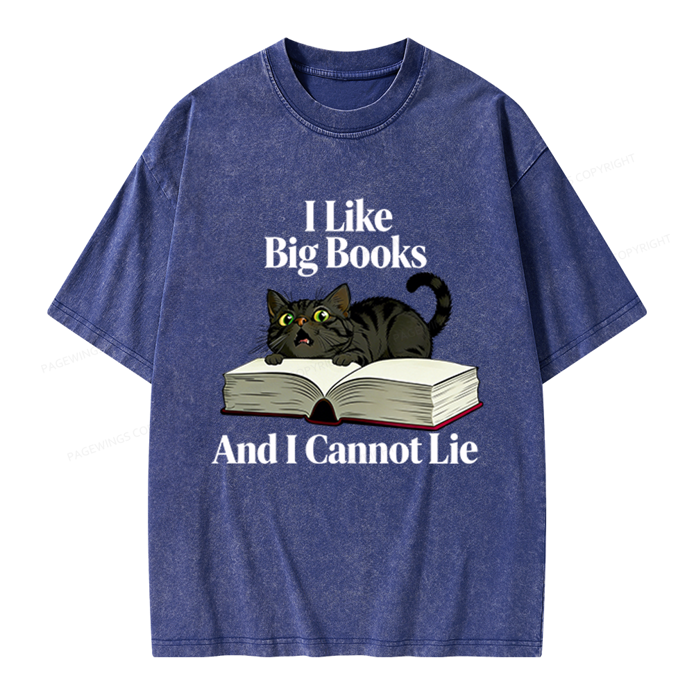 Pagewings I Like Big Books Unisex Washed T-shirt